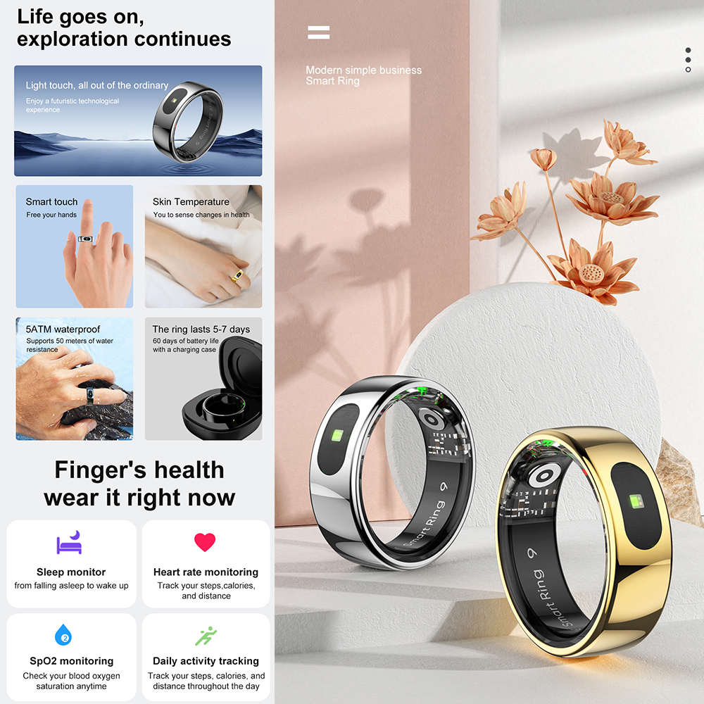 R08 Fitness Tracker Smart Ring – Temperature Ring Skin recenzja i cena