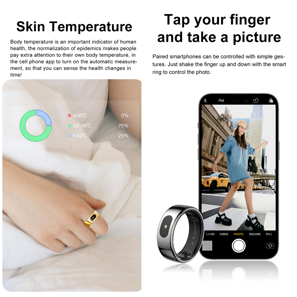 R08 Fitness Tracker Smart Ring – Temperature Ring Skin recenzja i cena
