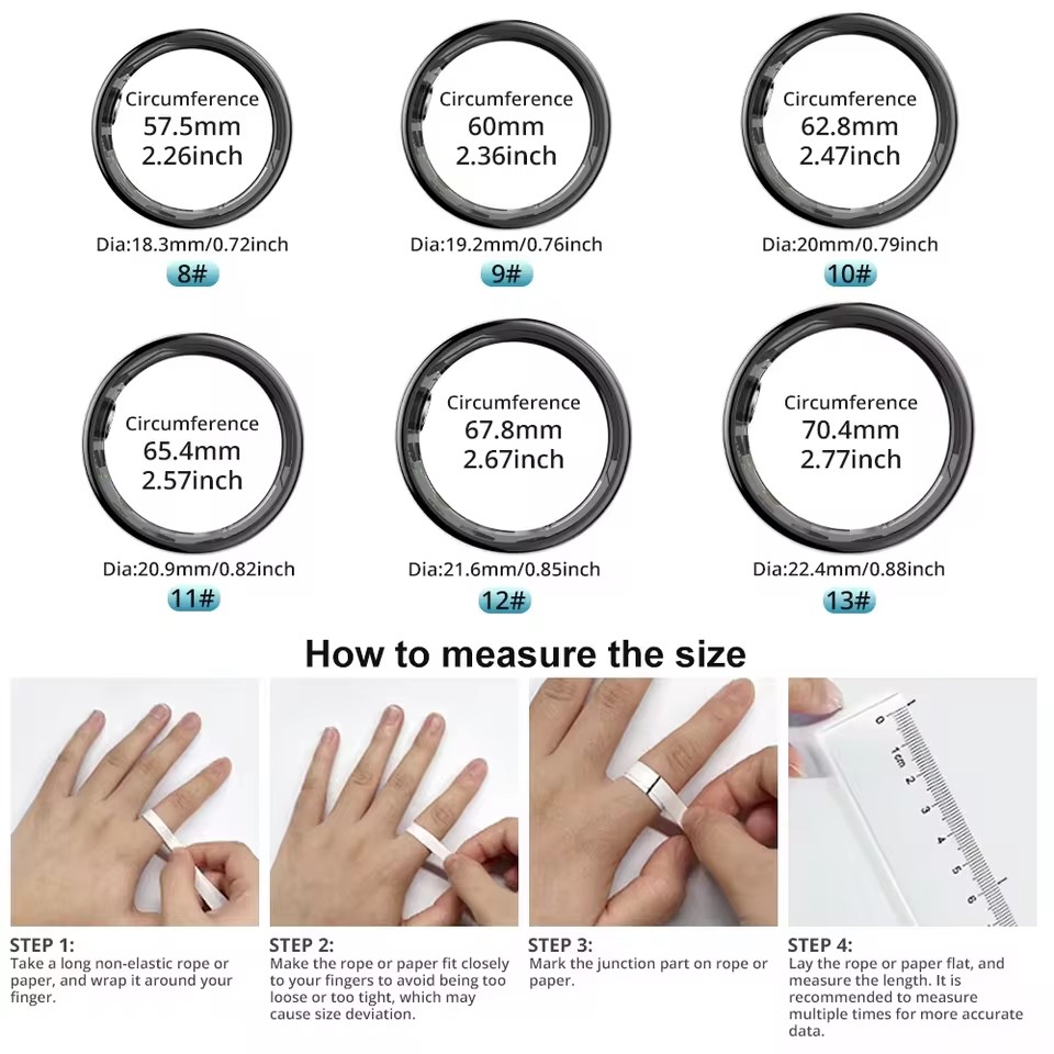 R09 Smart Ring Men Women with  – Temperature Ring Skin recenzja i cena