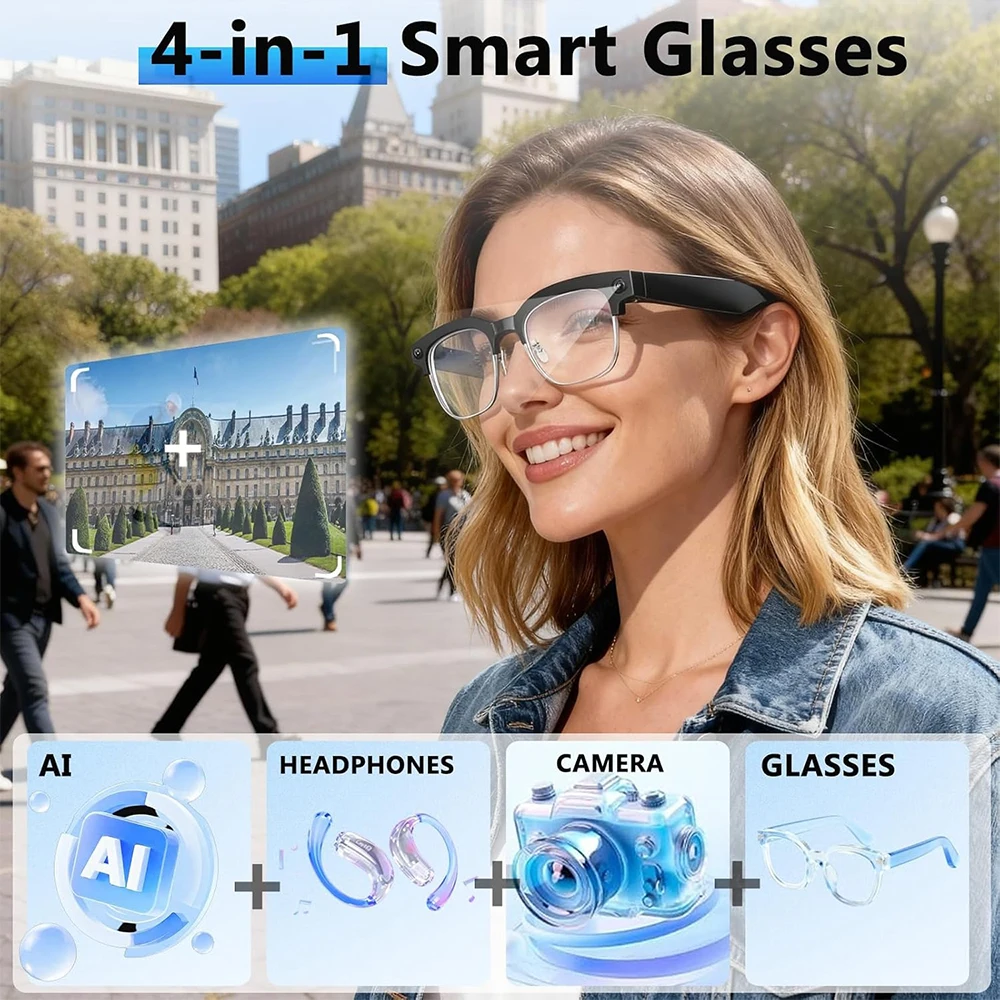 4K Smart AI Glasses 8MP Camera – Smart Glasses Lens recenzja i cena