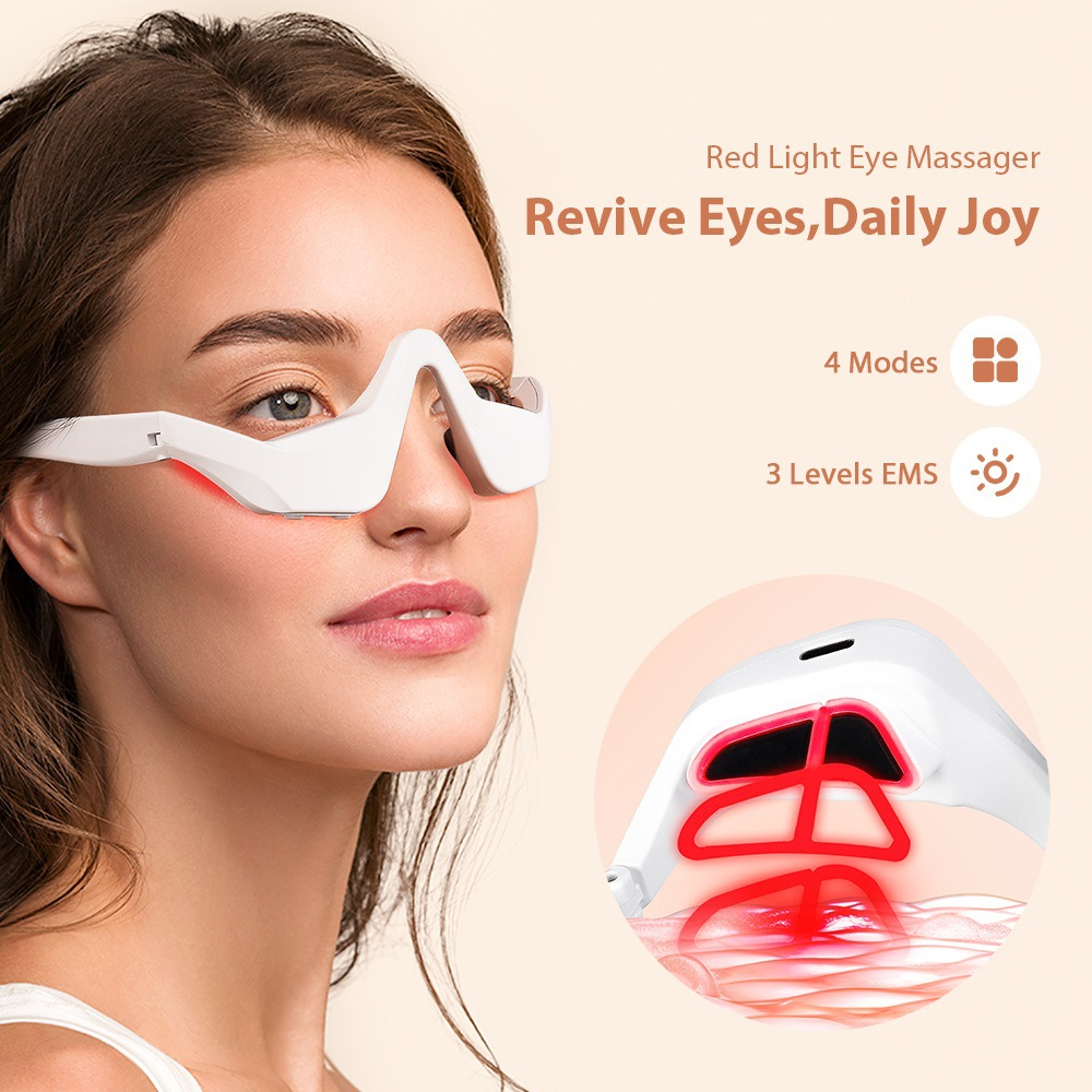 Eye Massager Under Eye Red Lig – Light Therapy Glasses recenzja i cena