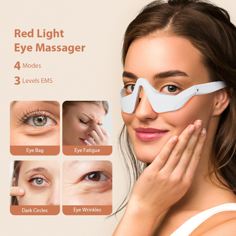 Eye Massager Under Eye Red Lig – Light Therapy Glasses recenzja i cena