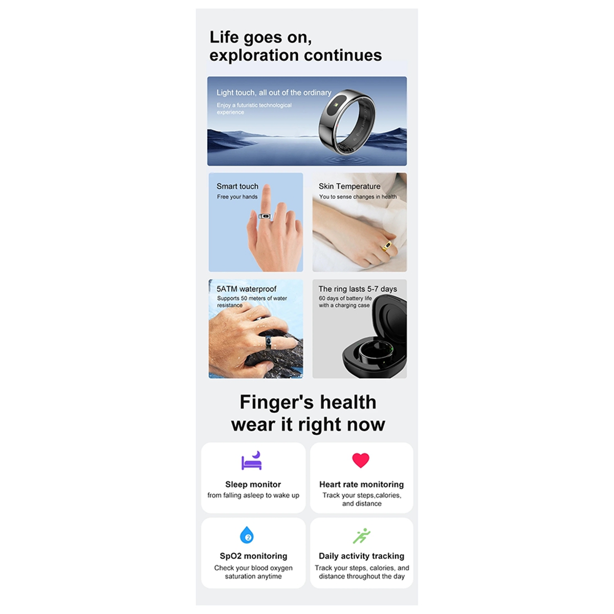 QA88X R08 Waterproof Smart Rin – Temperature Ring Skin recenzja i cena