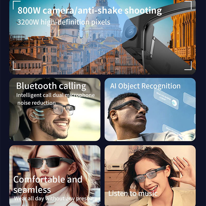 2026 New Al Smart Glasses 800W – Smart Glasses Lens recenzja i cena