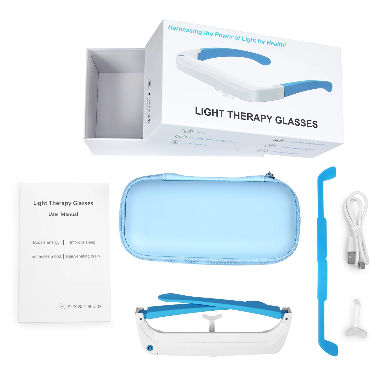 SAD Light Therapy Glasses Red  – Light Therapy Glasses recenzja i cena