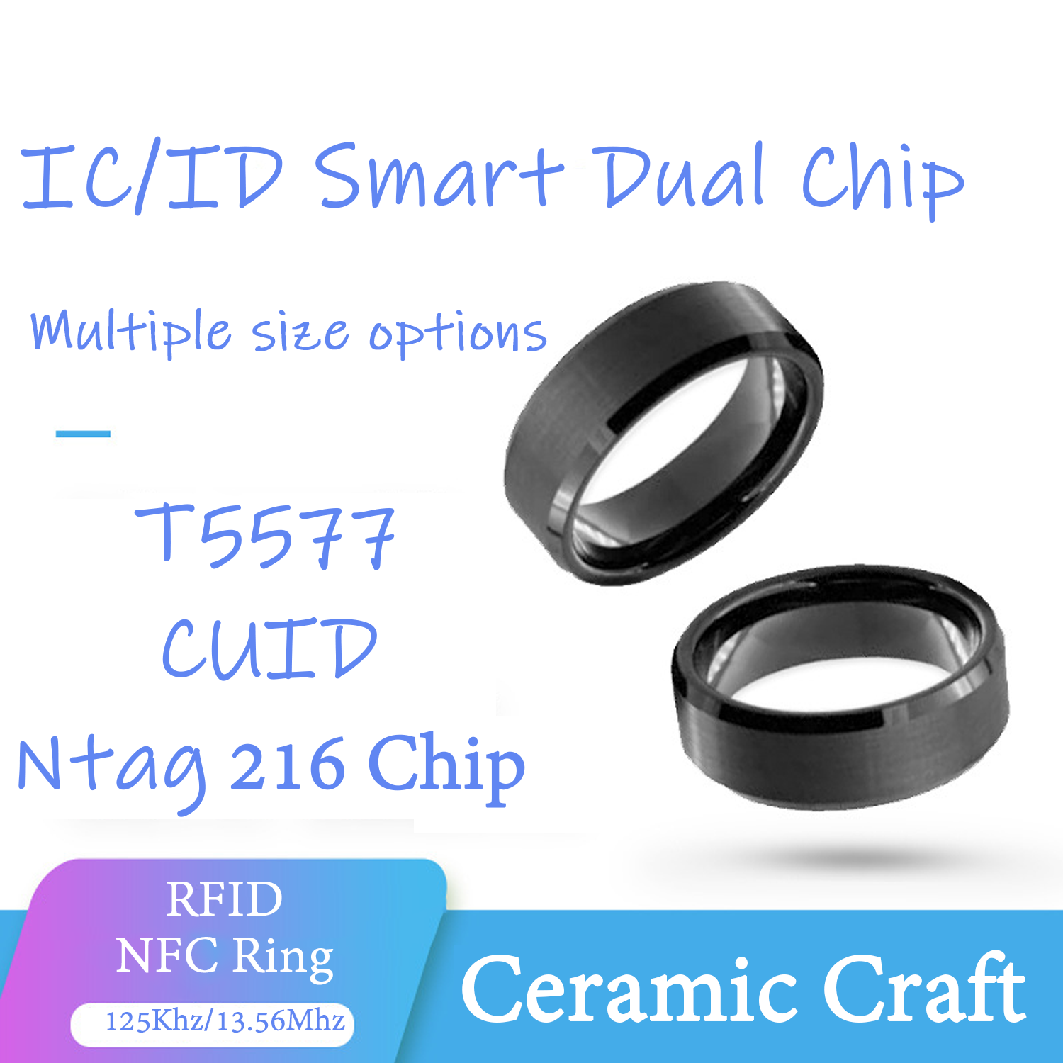 CUID T5577 Dual Chip Clone Rin – Smart Ring Nfc Pay recenzja i cena