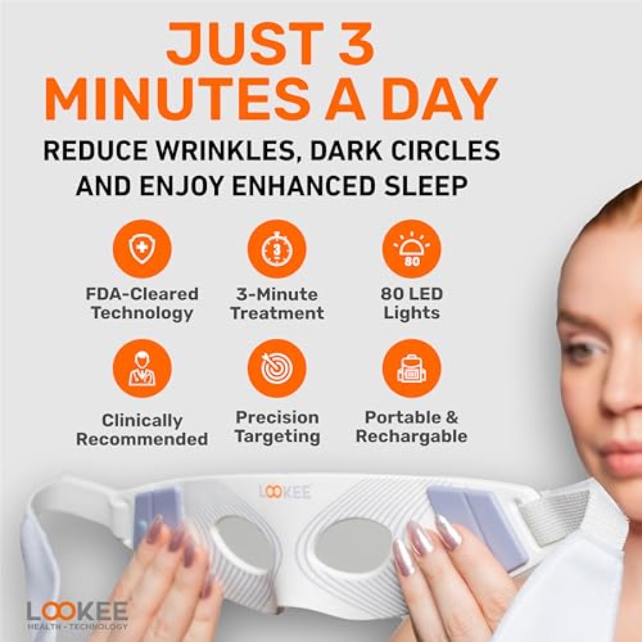 LOOKEE Under Eye Red Light The – Light Therapy Glasses recenzja i cena
