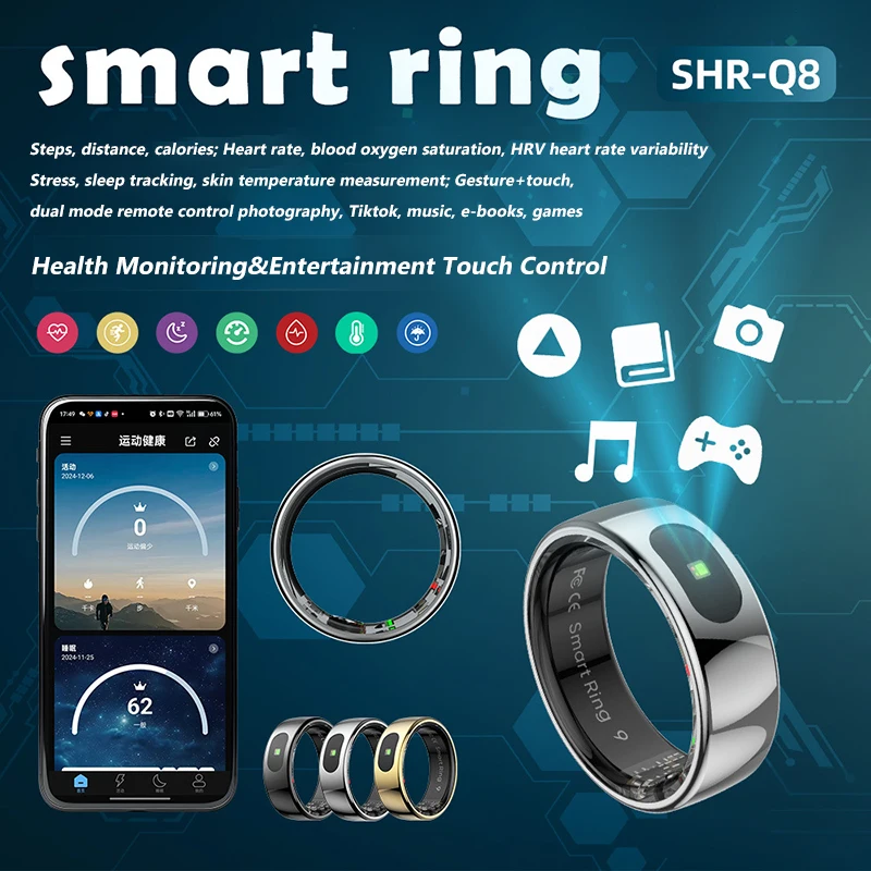 R08 Smart Ring Men Women Charg – Temperature Ring Skin recenzja i cena