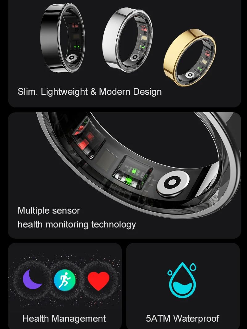 New Smart Ring R09 Health Moni – Temperature Ring Skin recenzja i cena