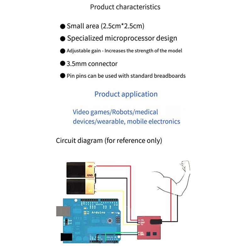 B50B-3X Muscle Electrical Sens – Muscle Sensor Emg recenzja i cena